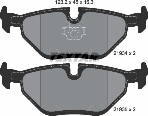 Textar 2193404 - Bremsbelagsatz, Scheibenbremse alexcarstop-ersatzteile.com