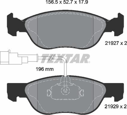 Textar 89012700 - Bremsensatz, Scheibenbremse alexcarstop-ersatzteile.com