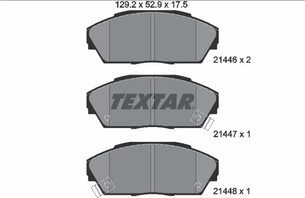 Textar 2144601 - Bremsbelagsatz, Scheibenbremse alexcarstop-ersatzteile.com