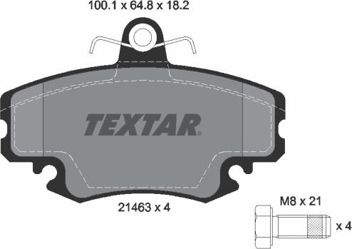 Textar 2146306 - Bremsbelagsatz, Scheibenbremse alexcarstop-ersatzteile.com