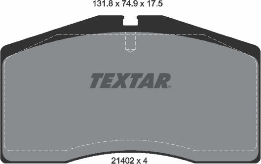 Textar 2140201 - Bremsbelagsatz, Scheibenbremse alexcarstop-ersatzteile.com