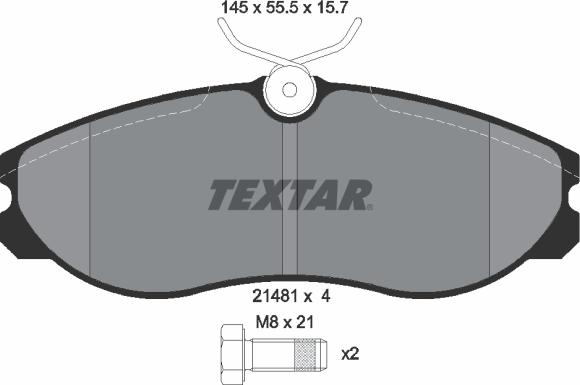 Textar 89011400 - Bremsensatz, Scheibenbremse alexcarstop-ersatzteile.com