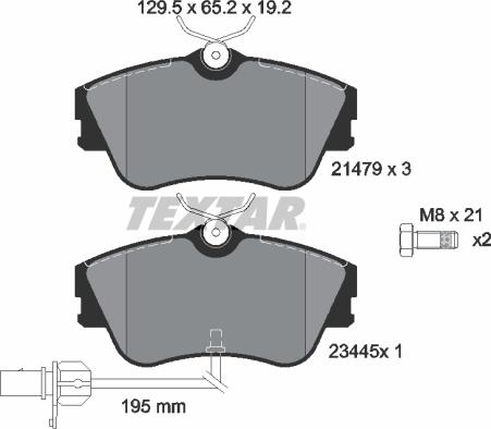 Textar 2147903 - Bremsbelagsatz, Scheibenbremse alexcarstop-ersatzteile.com