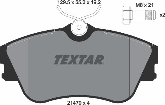 Textar 2147902 - Bremsbelagsatz, Scheibenbremse alexcarstop-ersatzteile.com