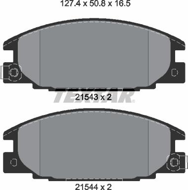 Textar 2154302 - Bremsbelagsatz, Scheibenbremse alexcarstop-ersatzteile.com