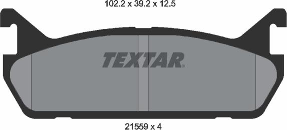 Textar 2155901 - Bremsbelagsatz, Scheibenbremse alexcarstop-ersatzteile.com