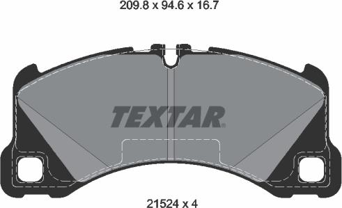 Textar 2152401 - Bremsbelagsatz, Scheibenbremse alexcarstop-ersatzteile.com