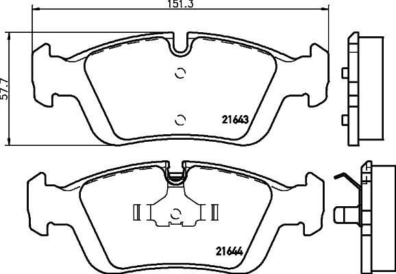 Textar 2164302 - Bremsbelagsatz, Scheibenbremse alexcarstop-ersatzteile.com