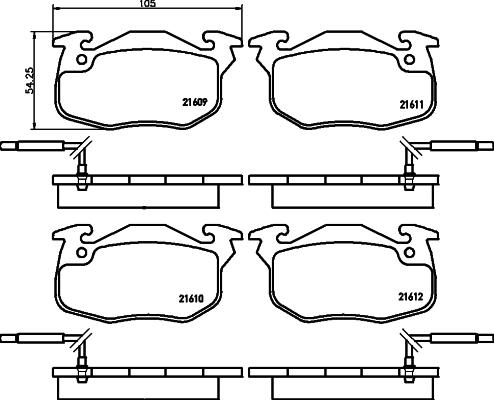 Textar 2160901 - Bremsbelagsatz, Scheibenbremse alexcarstop-ersatzteile.com