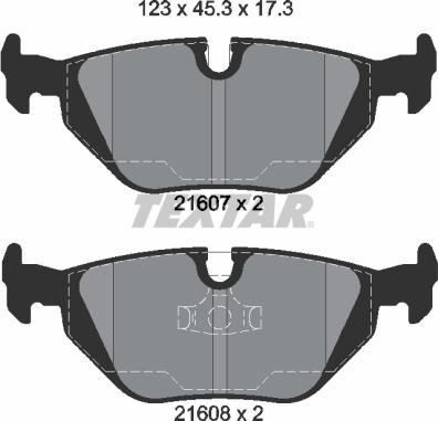 Textar 2160702 - Bremsbelagsatz, Scheibenbremse alexcarstop-ersatzteile.com