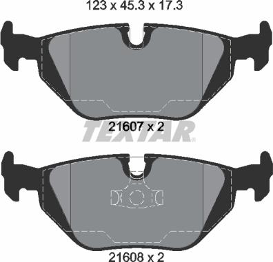 Textar 2160781 - Bremsbelagsatz, Scheibenbremse alexcarstop-ersatzteile.com