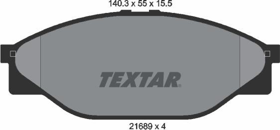 Textar 2168901 - Bremsbelagsatz, Scheibenbremse alexcarstop-ersatzteile.com