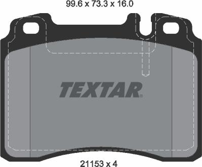 Textar 2115305 - Bremsbelagsatz, Scheibenbremse alexcarstop-ersatzteile.com