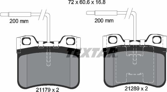 Textar 2117902 - Bremsbelagsatz, Scheibenbremse alexcarstop-ersatzteile.com