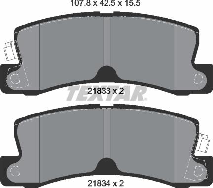 Textar 2183301 - Bremsbelagsatz, Scheibenbremse alexcarstop-ersatzteile.com