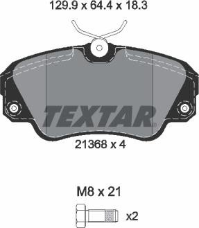 Textar 2136801 - Bremsbelagsatz, Scheibenbremse alexcarstop-ersatzteile.com