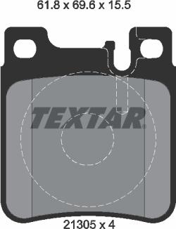 Textar 2130501 - Bremsbelagsatz, Scheibenbremse alexcarstop-ersatzteile.com