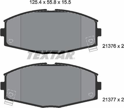 Textar 2137601 - Bremsbelagsatz, Scheibenbremse alexcarstop-ersatzteile.com