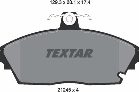 Textar 2124502 - Bremsbelagsatz, Scheibenbremse alexcarstop-ersatzteile.com