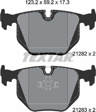 Textar 2128201 - Bremsbelagsatz, Scheibenbremse alexcarstop-ersatzteile.com