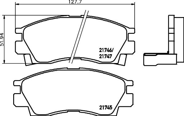 Textar 2174501 - Bremsbelagsatz, Scheibenbremse alexcarstop-ersatzteile.com