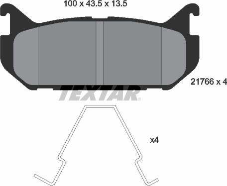 Textar 2176603 - Bremsbelagsatz, Scheibenbremse alexcarstop-ersatzteile.com