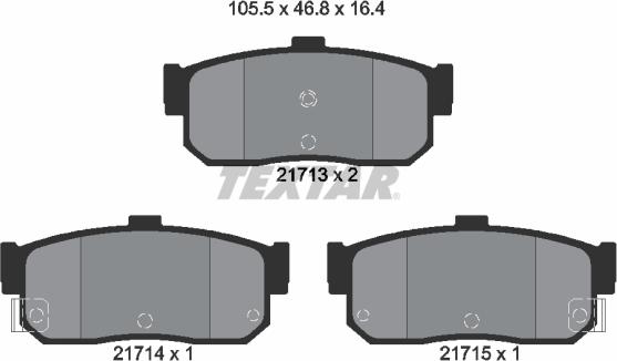 Textar 2171301 - Bremsbelagsatz, Scheibenbremse alexcarstop-ersatzteile.com