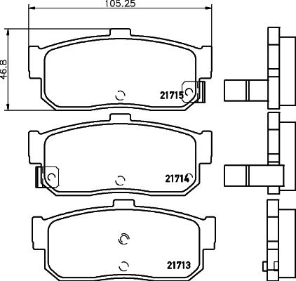 Textar 2171303 - Bremsbelagsatz, Scheibenbremse alexcarstop-ersatzteile.com