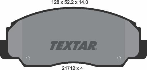 Textar 2171201 - Bremsbelagsatz, Scheibenbremse alexcarstop-ersatzteile.com