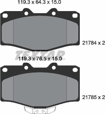 Textar 2178401 - Bremsbelagsatz, Scheibenbremse alexcarstop-ersatzteile.com