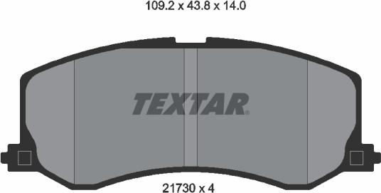 Textar 2173001 - Bremsbelagsatz, Scheibenbremse alexcarstop-ersatzteile.com