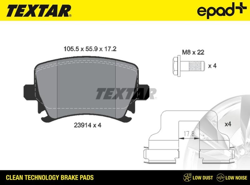 Textar 2391401CP - Bremsbelagsatz, Scheibenbremse alexcarstop-ersatzteile.com