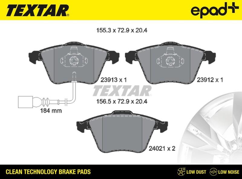 Textar 2391301CP - Bremsbelagsatz, Scheibenbremse alexcarstop-ersatzteile.com