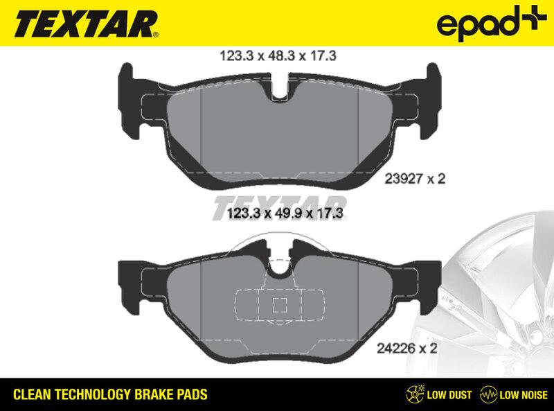 Textar 2392701CP - Bremsbelagsatz, Scheibenbremse alexcarstop-ersatzteile.com