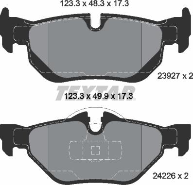 Textar 2392701 - Bremsbelagsatz, Scheibenbremse alexcarstop-ersatzteile.com