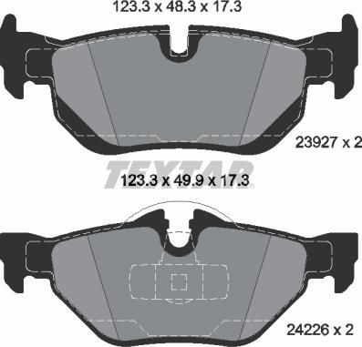 Textar 2392781 - Bremsbelagsatz, Scheibenbremse alexcarstop-ersatzteile.com