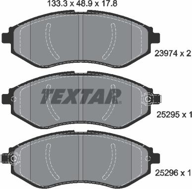 Textar 2397406 - Bremsbelagsatz, Scheibenbremse alexcarstop-ersatzteile.com