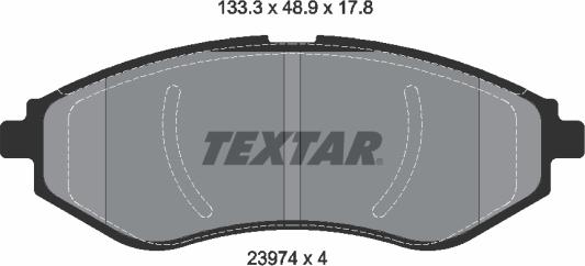 Textar 2397401 - Bremsbelagsatz, Scheibenbremse alexcarstop-ersatzteile.com