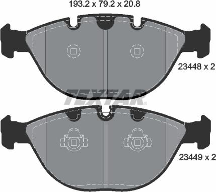 Textar 2344801 - Bremsbelagsatz, Scheibenbremse alexcarstop-ersatzteile.com