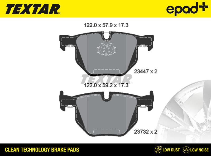 Textar 2344704CP - Bremsbelagsatz, Scheibenbremse alexcarstop-ersatzteile.com