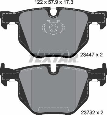 Textar 2344704 - Bremsbelagsatz, Scheibenbremse alexcarstop-ersatzteile.com