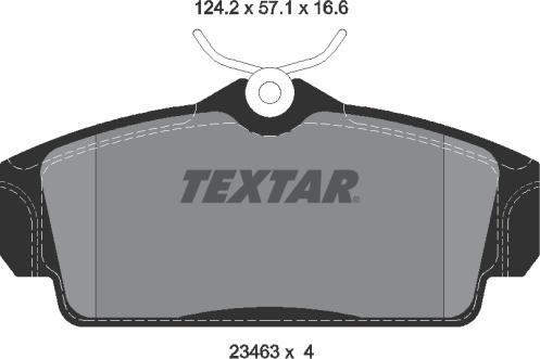 Textar 2346302 - Bremsbelagsatz, Scheibenbremse alexcarstop-ersatzteile.com