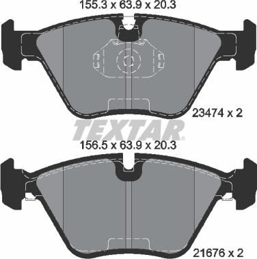 Textar 2347402 - Bremsbelagsatz, Scheibenbremse alexcarstop-ersatzteile.com