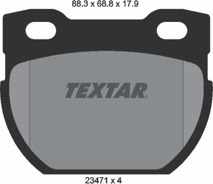 Textar 2347103 - Bremsbelagsatz, Scheibenbremse alexcarstop-ersatzteile.com