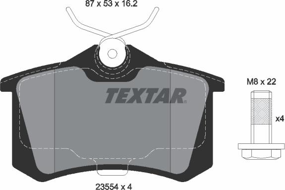 Textar 2355406 - Bremsbelagsatz, Scheibenbremse alexcarstop-ersatzteile.com