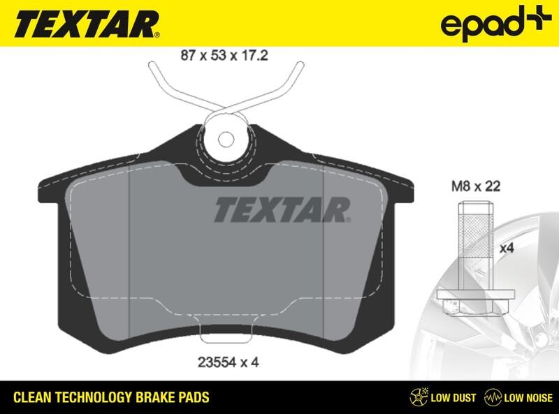 Textar 2355402CP - Bremsbelagsatz, Scheibenbremse alexcarstop-ersatzteile.com