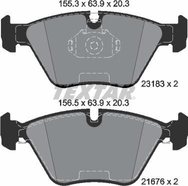 Textar 2318381 - Bremsbelagsatz, Scheibenbremse alexcarstop-ersatzteile.com