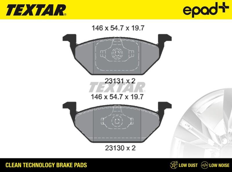 Textar 2313001CP - Bremsbelagsatz, Scheibenbremse alexcarstop-ersatzteile.com