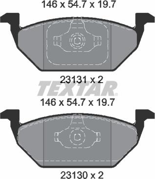 Textar 89013500 - Bremsensatz, Scheibenbremse alexcarstop-ersatzteile.com