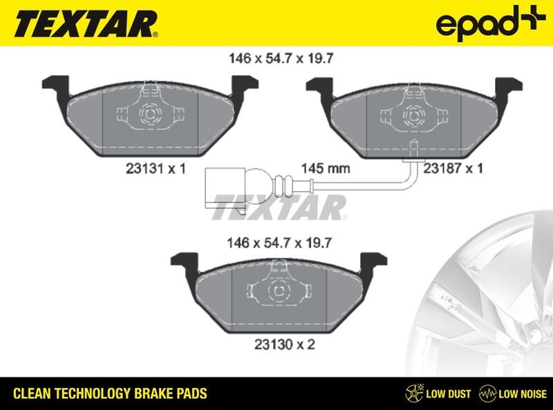 Textar 2313101CP - Bremsbelagsatz, Scheibenbremse alexcarstop-ersatzteile.com